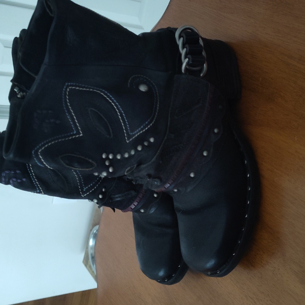 A.S. 98 black leather boots